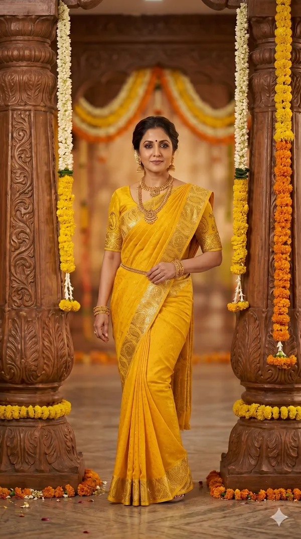 YELLOW_Premium_Pure_Chiffon_Saree