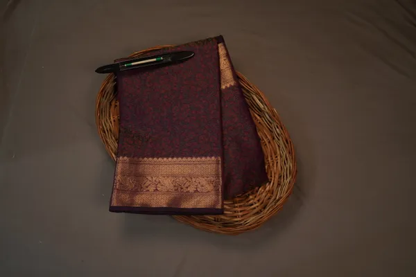 Wine_Banarasi_Silk_Zardozi_Work_Saree_For_Women