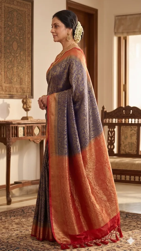 T.BLUE_Premium_Banarasi_Silk_Saree