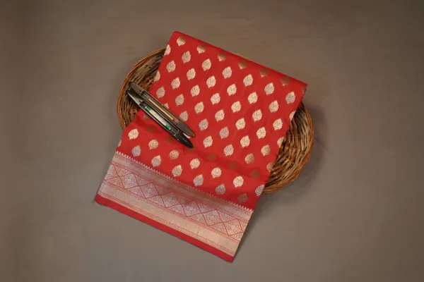 Red_Banarasi_Silk_Zardozi_Work_Saree_For_Women