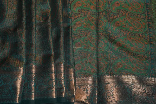 Green_Banarasi_Silk_Zardozi_Work_Saree_For_Women