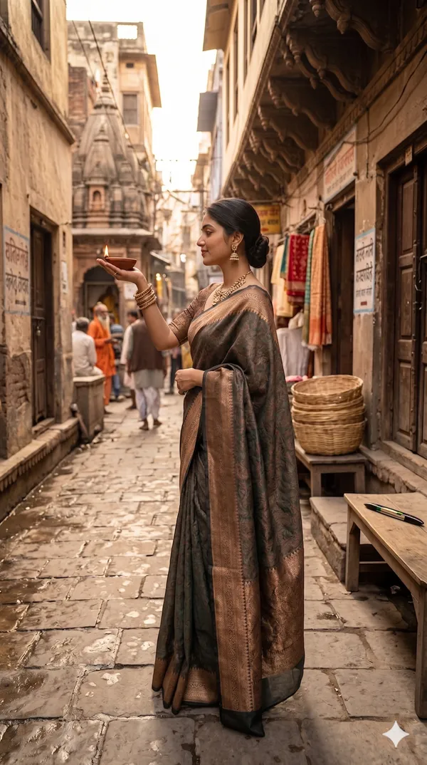 Grey_Banarasi_Silk_Zardozi_Work_Saree_For_Women