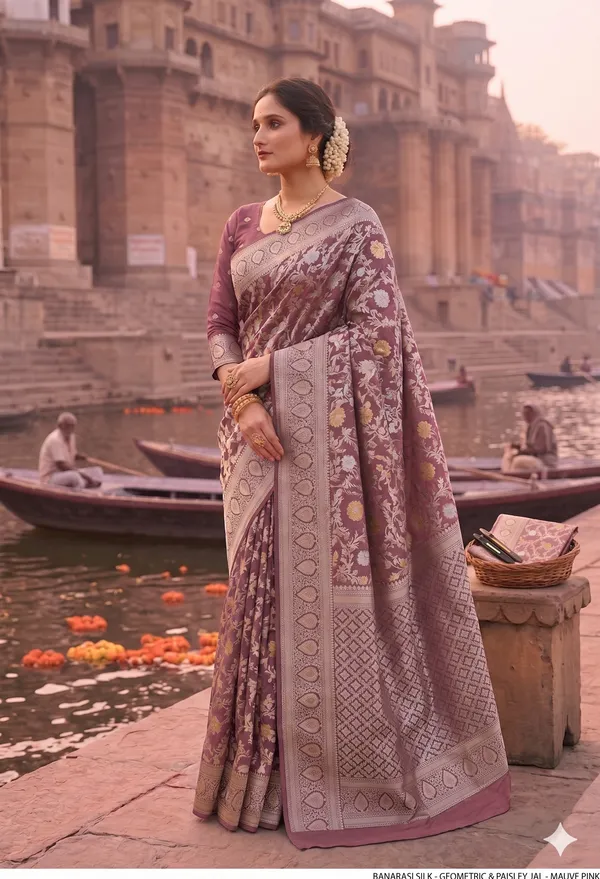 Peach_Banarasi_Silk_Zardozi_Work_Saree_For_Women
