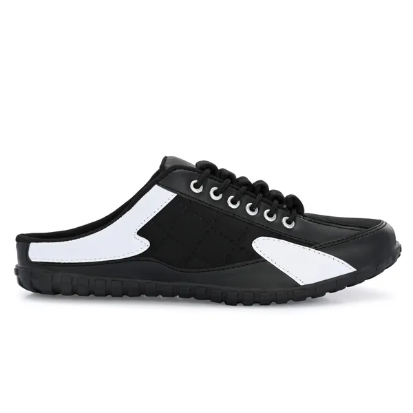 Black_Leatherette_And_Airmix_Slip_On_Sneakers_For_Men