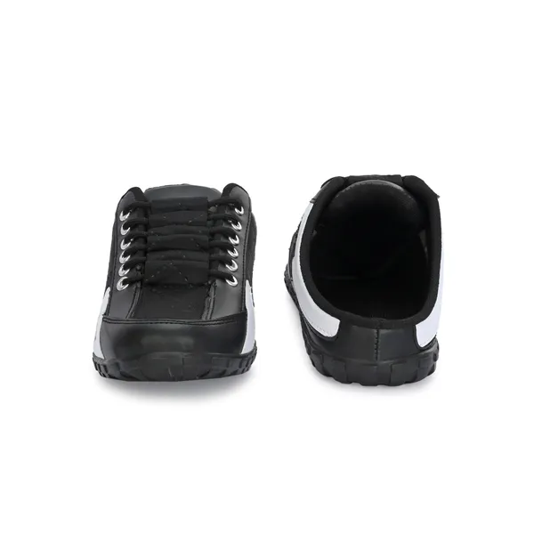 Black_Leatherette_And_Airmix_Slip_On_Sneakers_For_Men