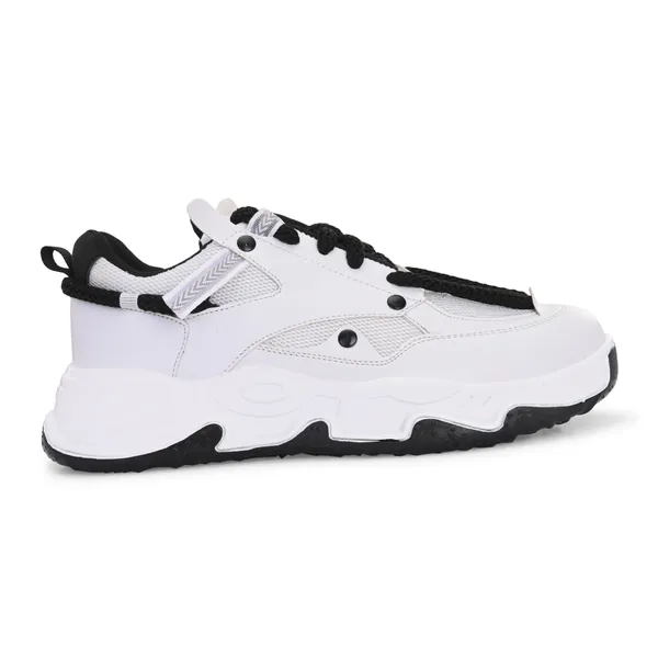 White_Mesh_And_Airmix_Lace_Ups_Sports_Shoes_For_Men