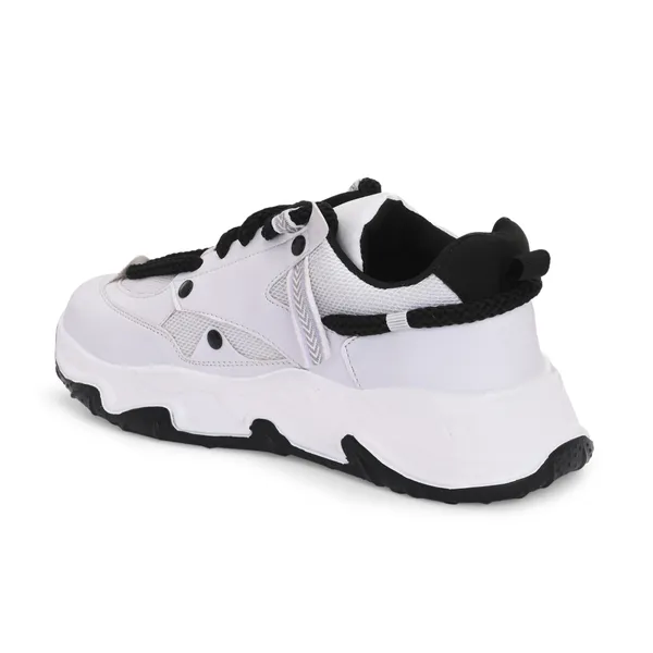 White_Mesh_And_Airmix_Lace_Ups_Sports_Shoes_For_Men