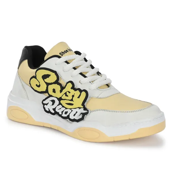 Yellow_Synthetic_And_Airmix_Lace_Ups_Sneakers_For_Men