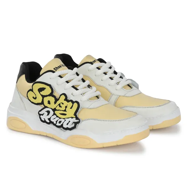 Yellow_Synthetic_And_Airmix_Lace_Ups_Sneakers_For_Men