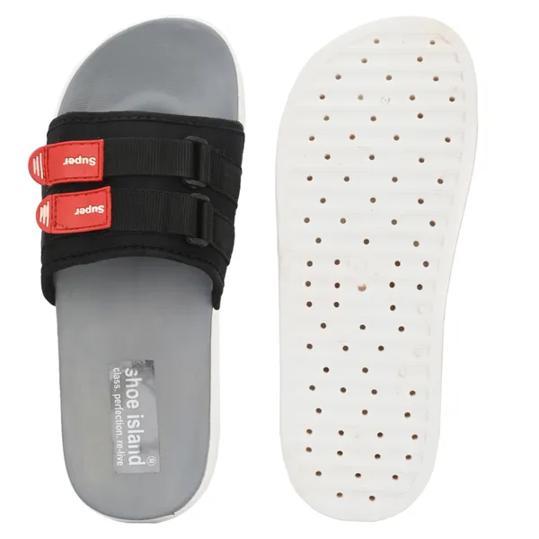 Grey_Silicon_Strap_And_Pvc_Slip_On_Sliders_For_Men