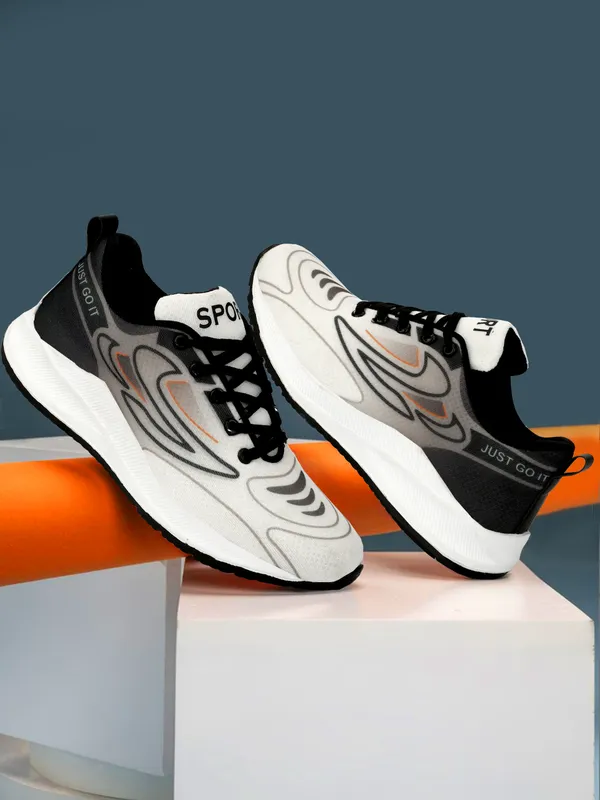 White_Mesh_And_Eva_Lace_Ups_Sports_Shoes_For_Men