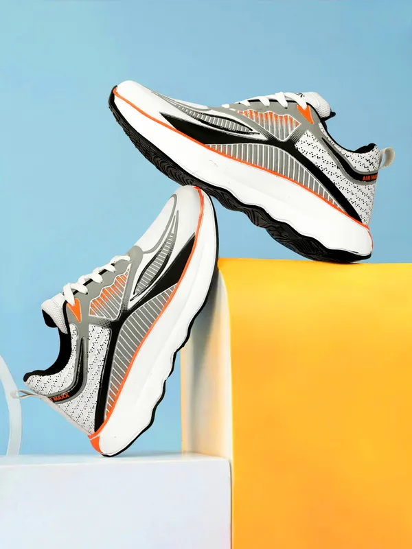 White_Mesh_And_Eva_Lace_Ups_Sports_Shoes_For_Men