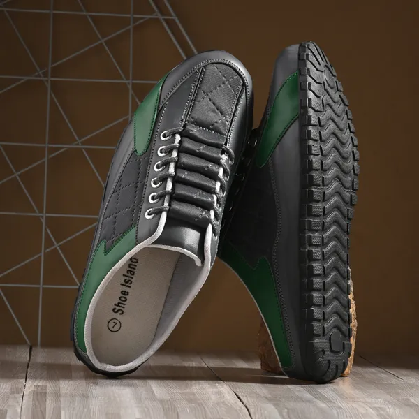 Grey_Leatherette_And_Airmix_Slip_On_Sneakers_For_Men