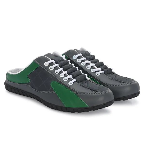 Grey_Leatherette_And_Airmix_Slip_On_Sneakers_For_Men