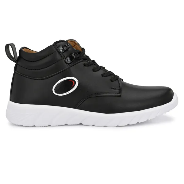 Black_Leatherette_And_Airmix_Lace_Ups_Sneakers_For_Men