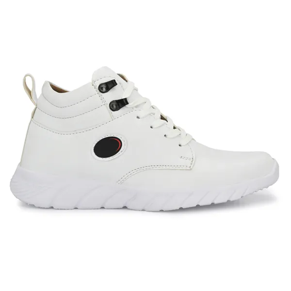 White_Leatherette_And_Airmix_Lace_Ups_Sneakers_For_Men