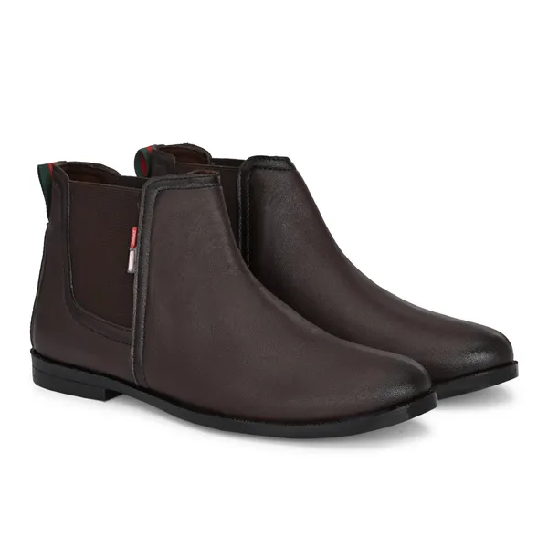 Brown_Leatherette_And_Pu_Slip_On_Boots_For_Men