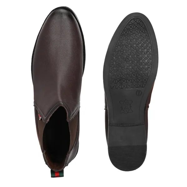 Brown_Leatherette_And_Pu_Slip_On_Boots_For_Men