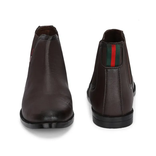 Brown_Leatherette_And_Pu_Slip_On_Boots_For_Men
