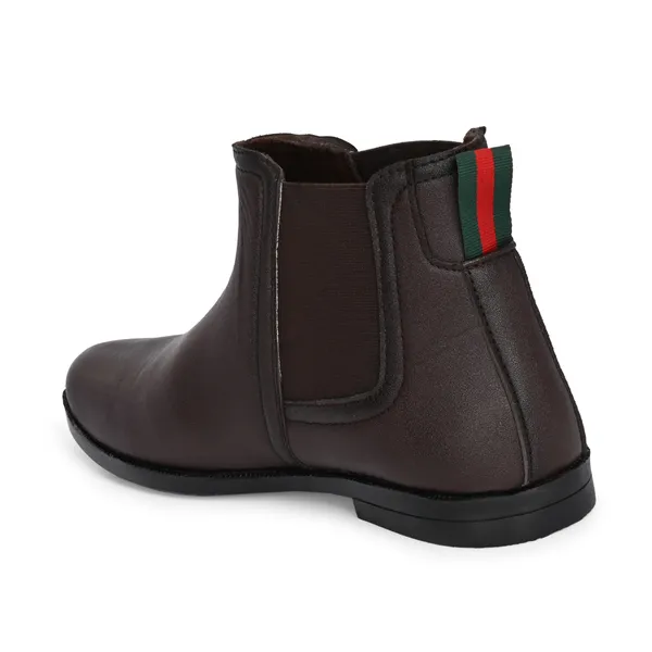 Brown_Leatherette_And_Pu_Slip_On_Boots_For_Men