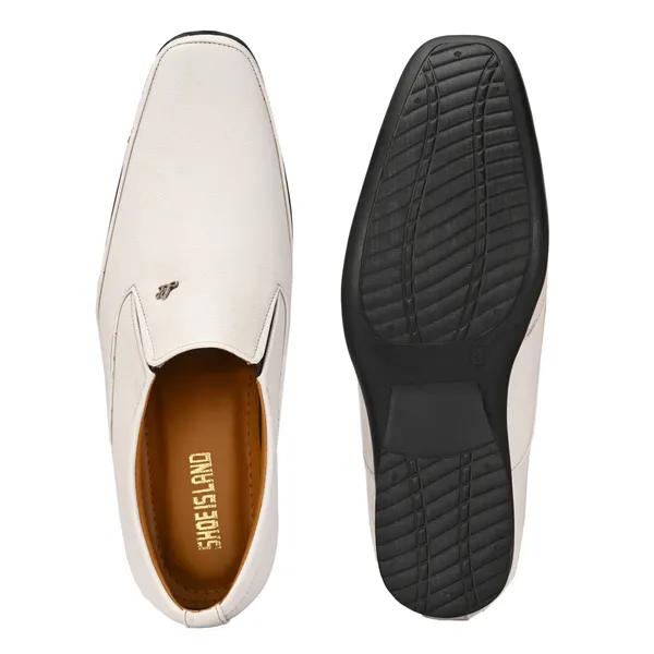 White_Leatherette_And_Pu_Slip_On_Slip-On_For_Men