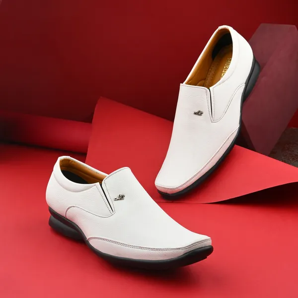 White_Leatherette_And_Pu_Slip_On_Slip-On_For_Men