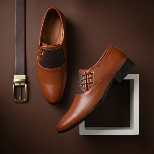 Tan_Brown_Leatherette_And_Pu_Lace_Ups_Derby_For_Men