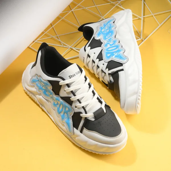 Black_Synthetic_And_Airmix_Lace_Ups_Sneakers_For_Men
