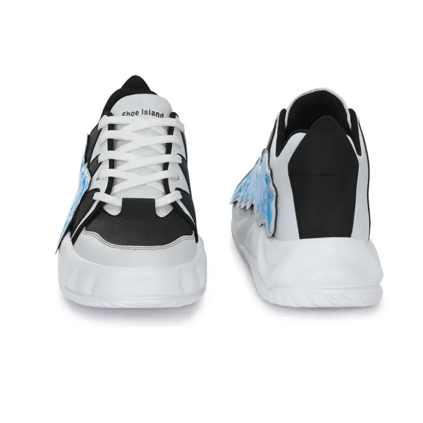 Black_Synthetic_And_Airmix_Lace_Ups_Sneakers_For_Men