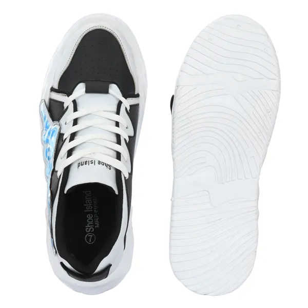 Black_Synthetic_And_Airmix_Lace_Ups_Sneakers_For_Men