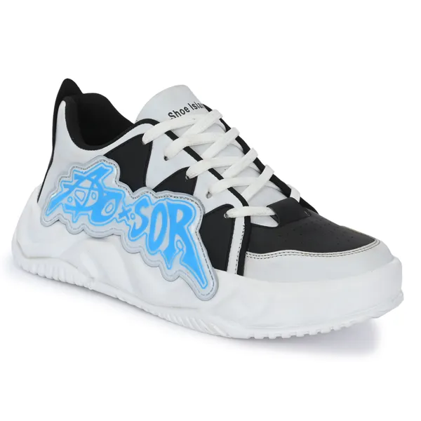 Black_Synthetic_And_Airmix_Lace_Ups_Sneakers_For_Men