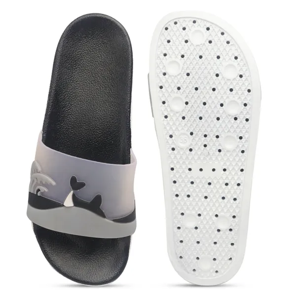 Black_Silicon_Strap_And_Pvc_Slip_On_Sliders_For_Women