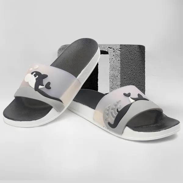 Black_Silicon_Strap_And_Pvc_Slip_On_Sliders_For_Women