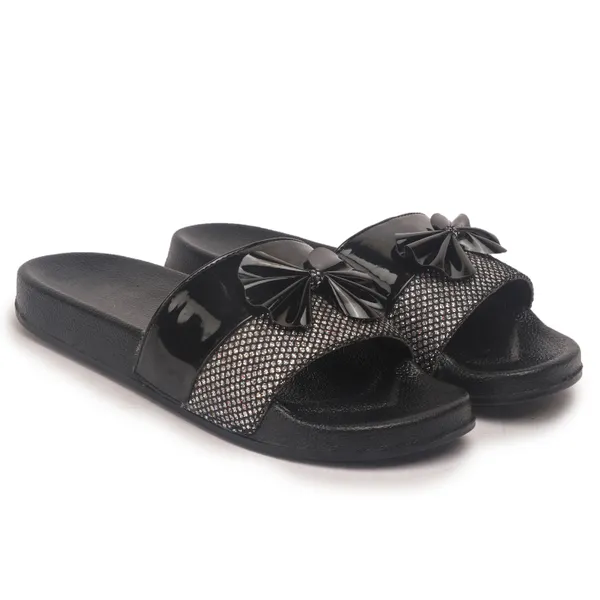 Black_Silicon_Strap_And_Pvc_Slip_On_Sliders_For_Women