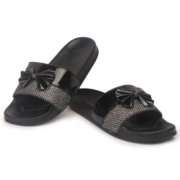 Black_Silicon_Strap_And_Pvc_Slip_On_Sliders_For_Women