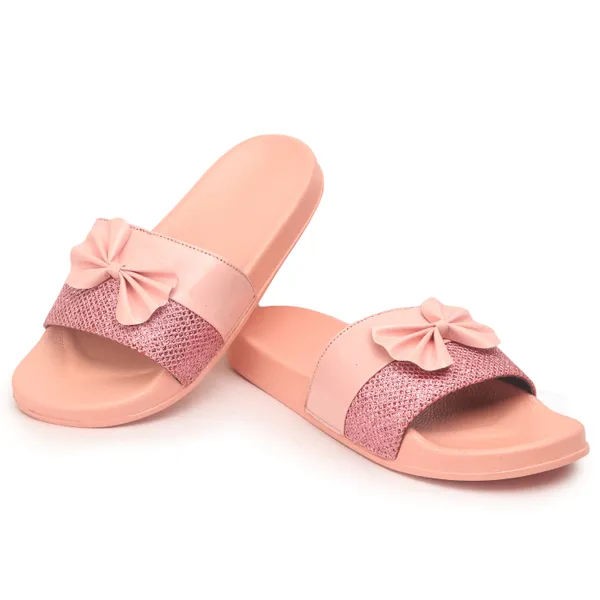 Pink_Silicon_Strap_And_Pvc_Slip_On_Sliders_For_Women