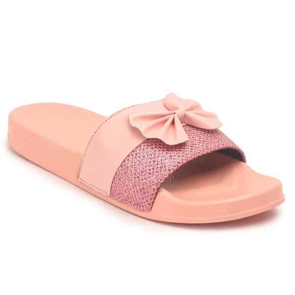 Pink_Silicon_Strap_And_Pvc_Slip_On_Sliders_For_Women