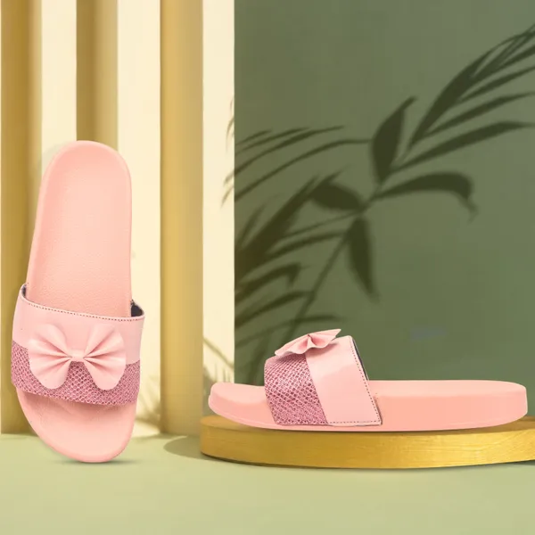 Pink_Silicon_Strap_And_Pvc_Slip_On_Sliders_For_Women