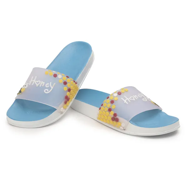Blue_Silicon_Strap_And_Pvc_Slip_On_Sliders_For_Women