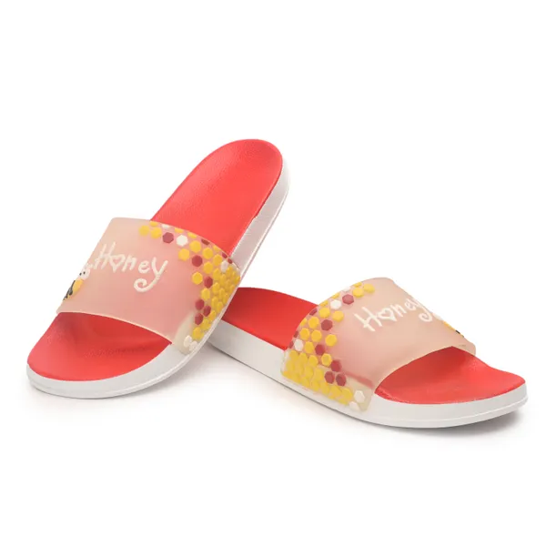 Red_Silicon_Strap_And_Pvc_Slip_On_Sliders_For_Women