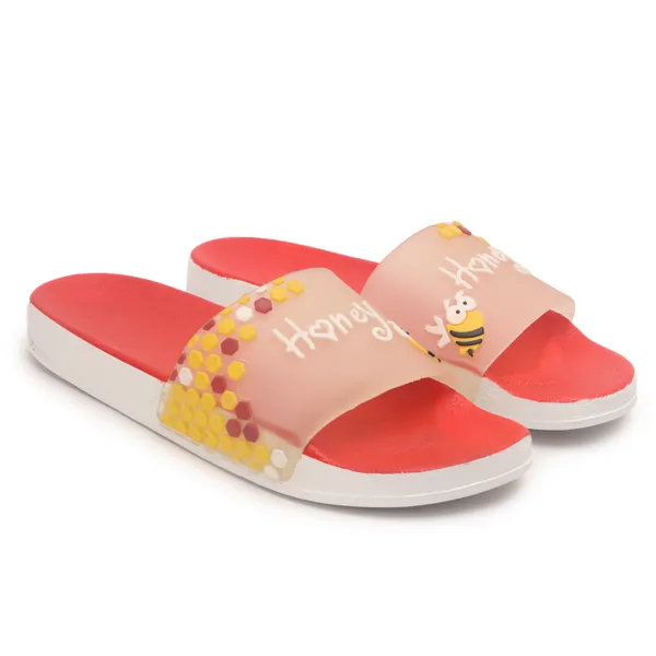 Red_Silicon_Strap_And_Pvc_Slip_On_Sliders_For_Women