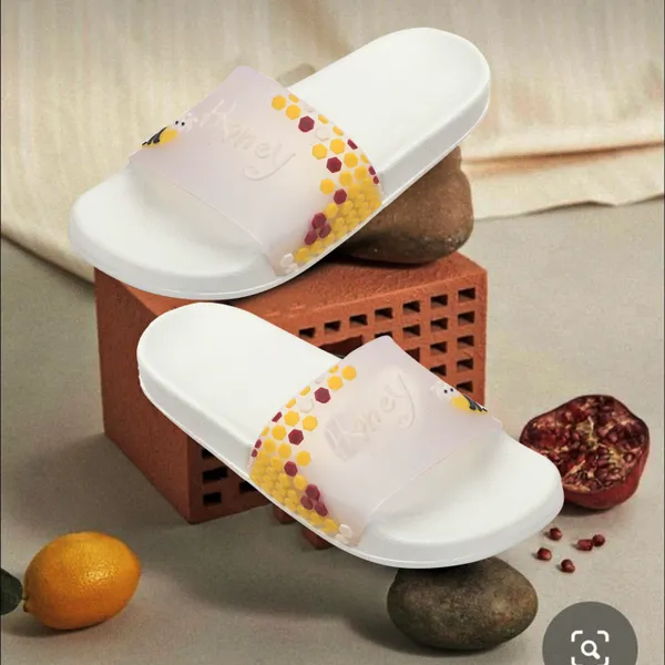 White_Silicon_Strap_And_Pvc_Slip_On_Sliders_For_Women