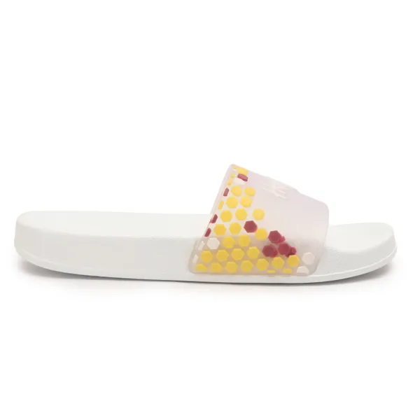 White_Silicon_Strap_And_Pvc_Slip_On_Sliders_For_Women