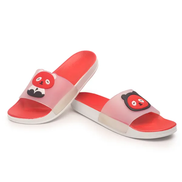 Red_Silicon_Strap_And_Pvc_Slip_On_Sliders_For_Women