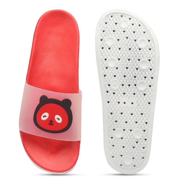 Red_Silicon_Strap_And_Pvc_Slip_On_Sliders_For_Women