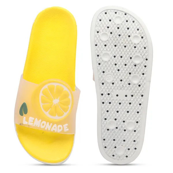Yellow_Silicon_Strap_And_Pvc_Slip_On_Sliders_For_Women