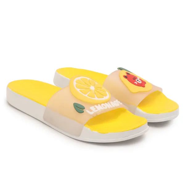 Yellow_Silicon_Strap_And_Pvc_Slip_On_Sliders_For_Women