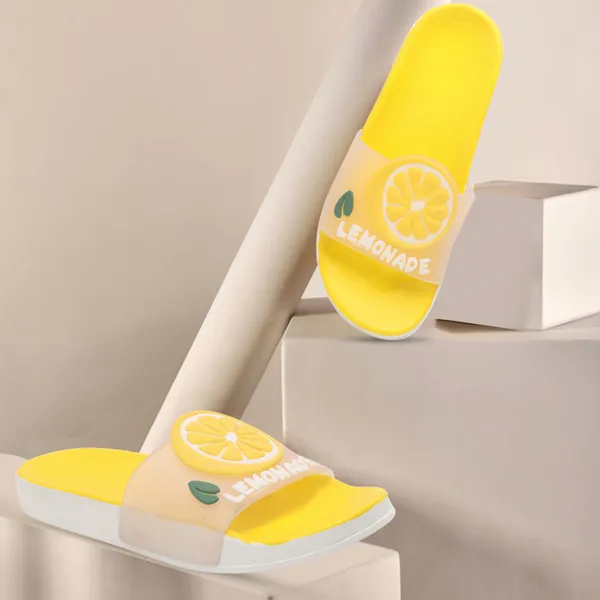 Yellow_Silicon_Strap_And_Pvc_Slip_On_Sliders_For_Women