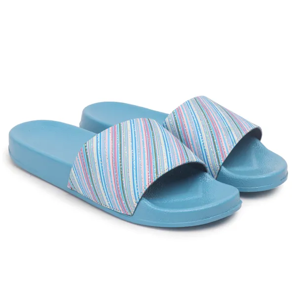 Blue_Silicon_Strap_And_Pvc_Slip_On_Sliders_For_Women