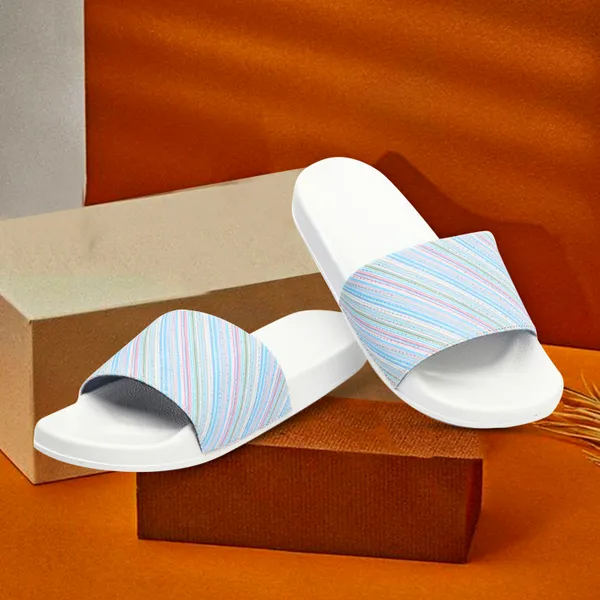 White_Silicon_Strap_And_Pvc_Slip_On_Sliders_For_Women
